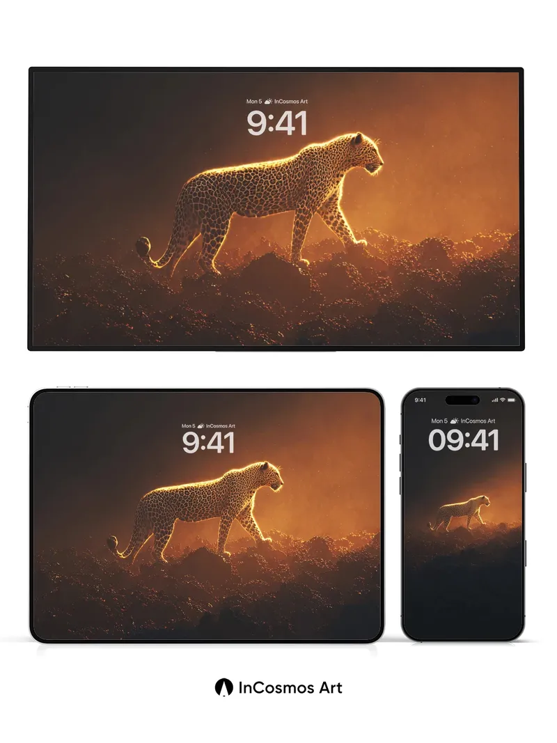 Golden Silhouette Wallpaper with Wild Grace