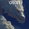 Celestial Frost Dragon Wallpaper with Cloud Veil wallpaper for iPhone, iPad & Mac