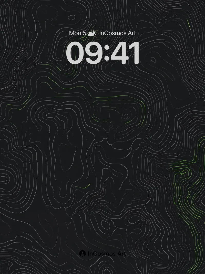 Shadowed Contours Wallpaper with Ghostly Green Veins