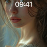 Golden Gaze Wallpaper with Ethereal Lace wallpaper for iPhone, iPad & Mac