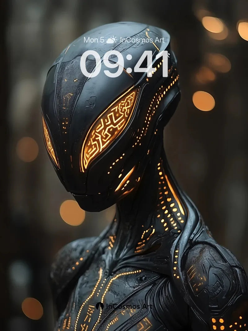 Neon Veil Wallpaper with Living Circuitry