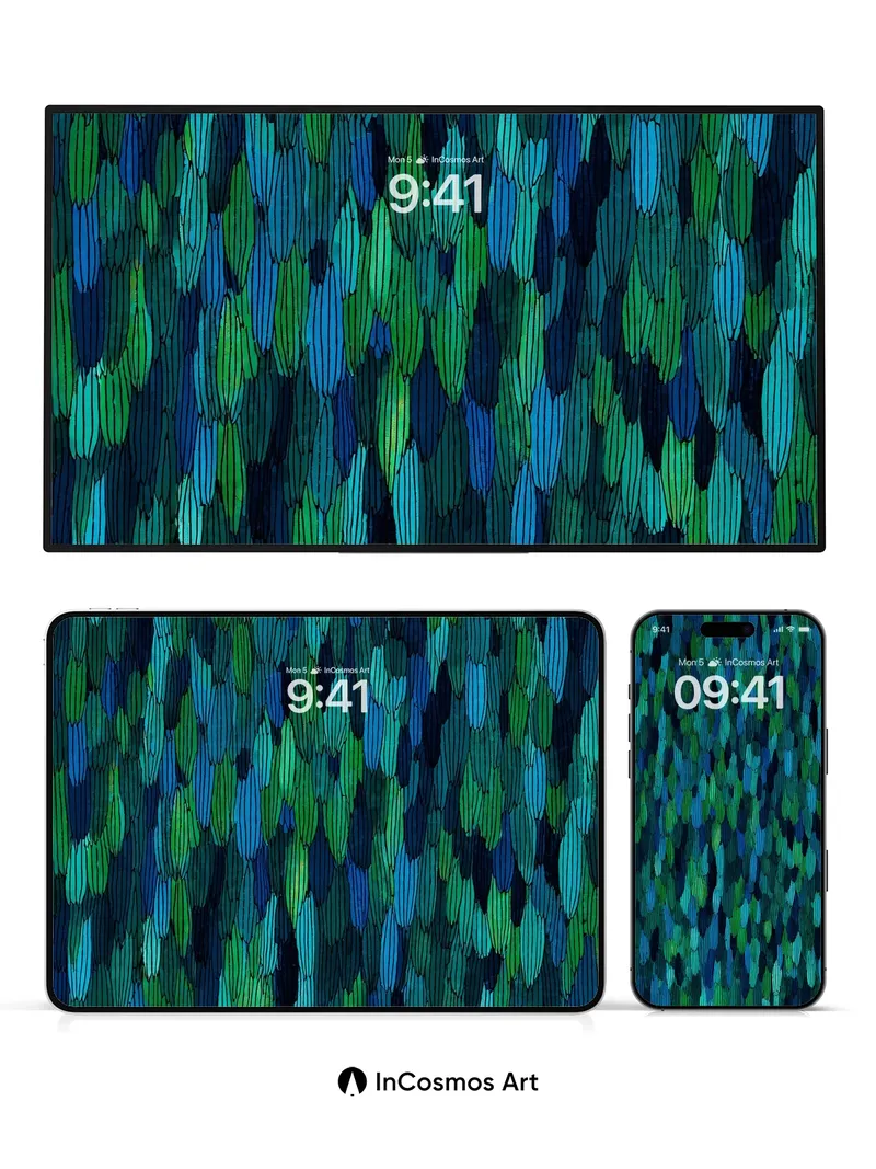 Midnight Rainforest Wallpaper with Textured Depth