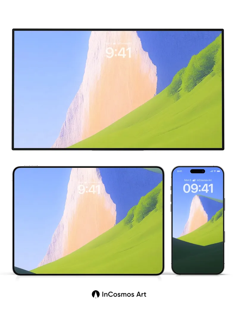 Serenity Peak Wallpaper with Golden Light