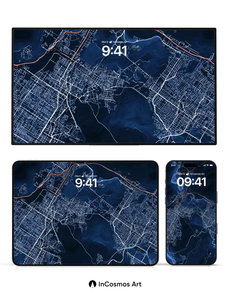 Neon Veil Wallpaper with City Pulse