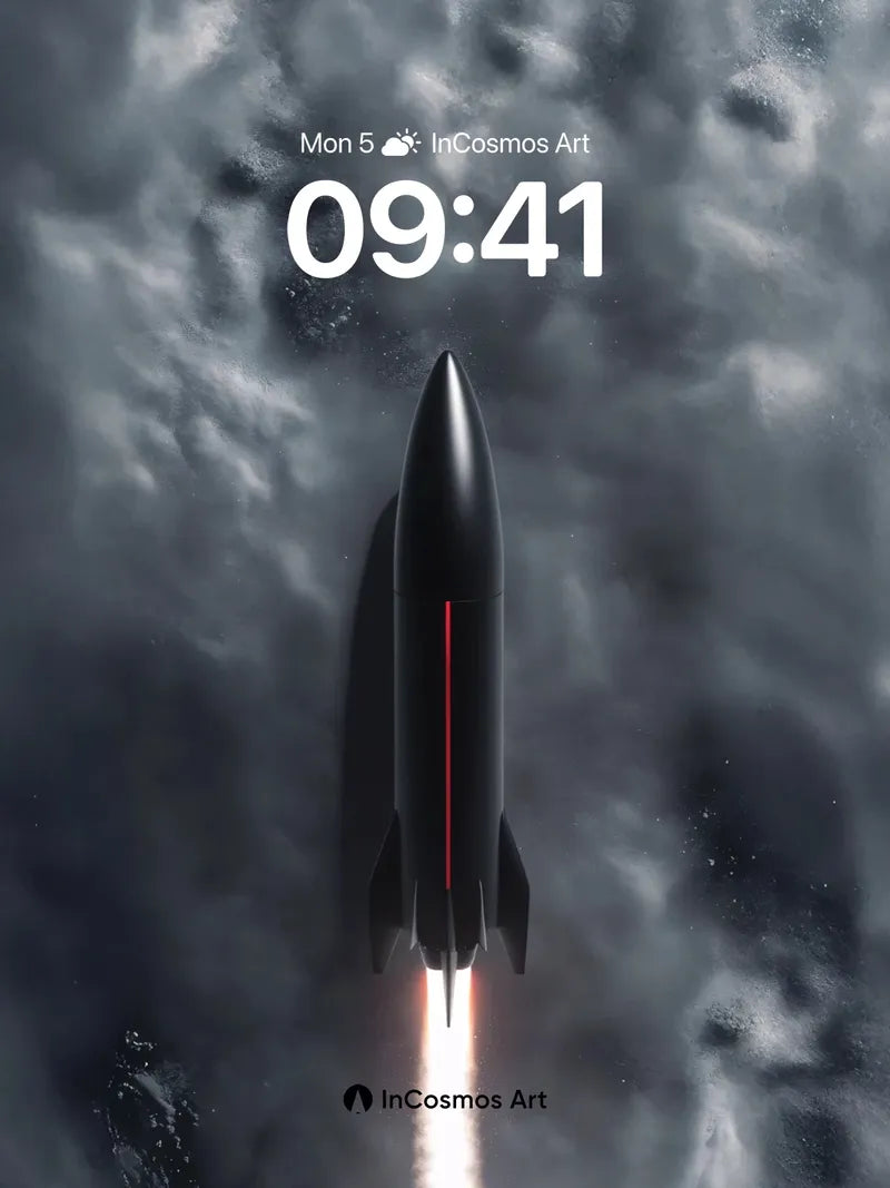 Silent Ascent Wallpaper with Crimson Vein