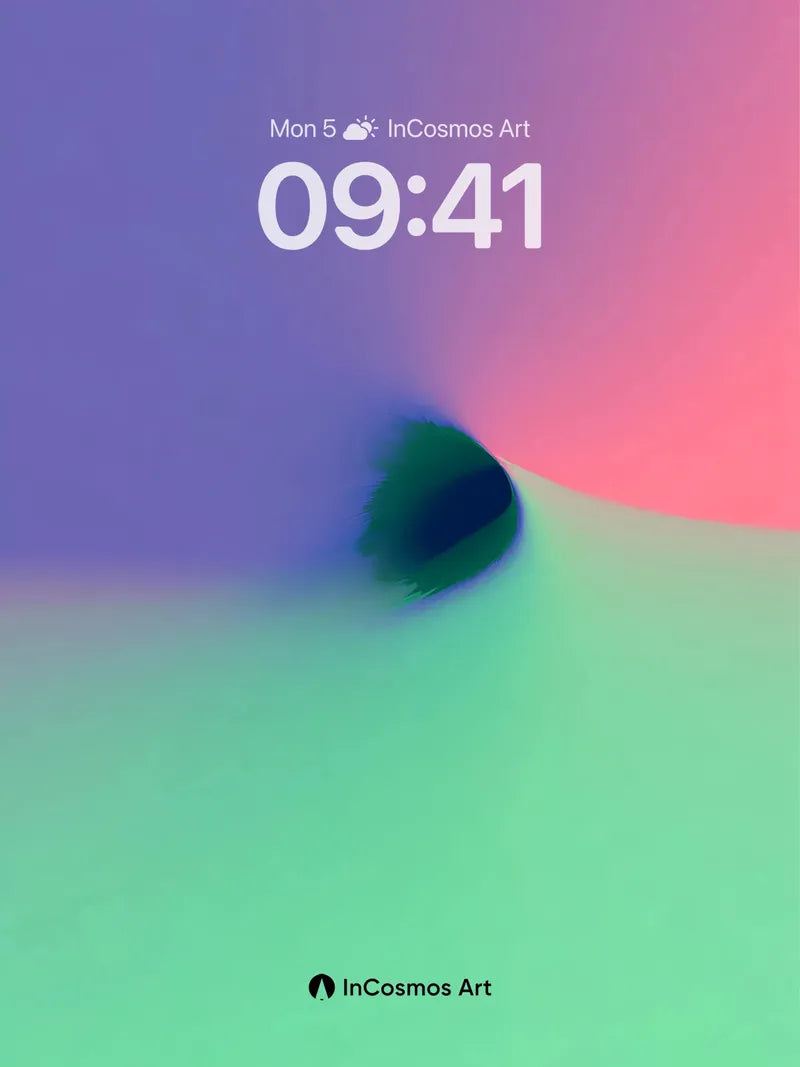 Serene Gradient Wallpaper with Floating Void