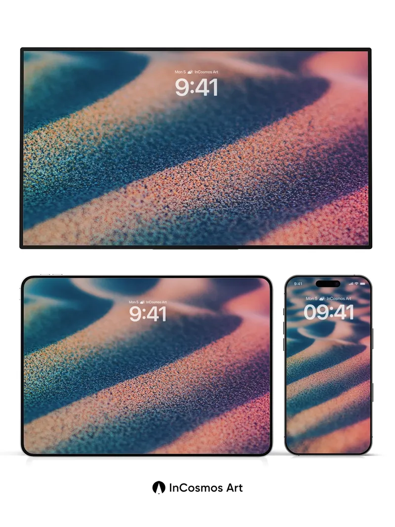 Spectral Dunes Wallpaper with Light's Breath