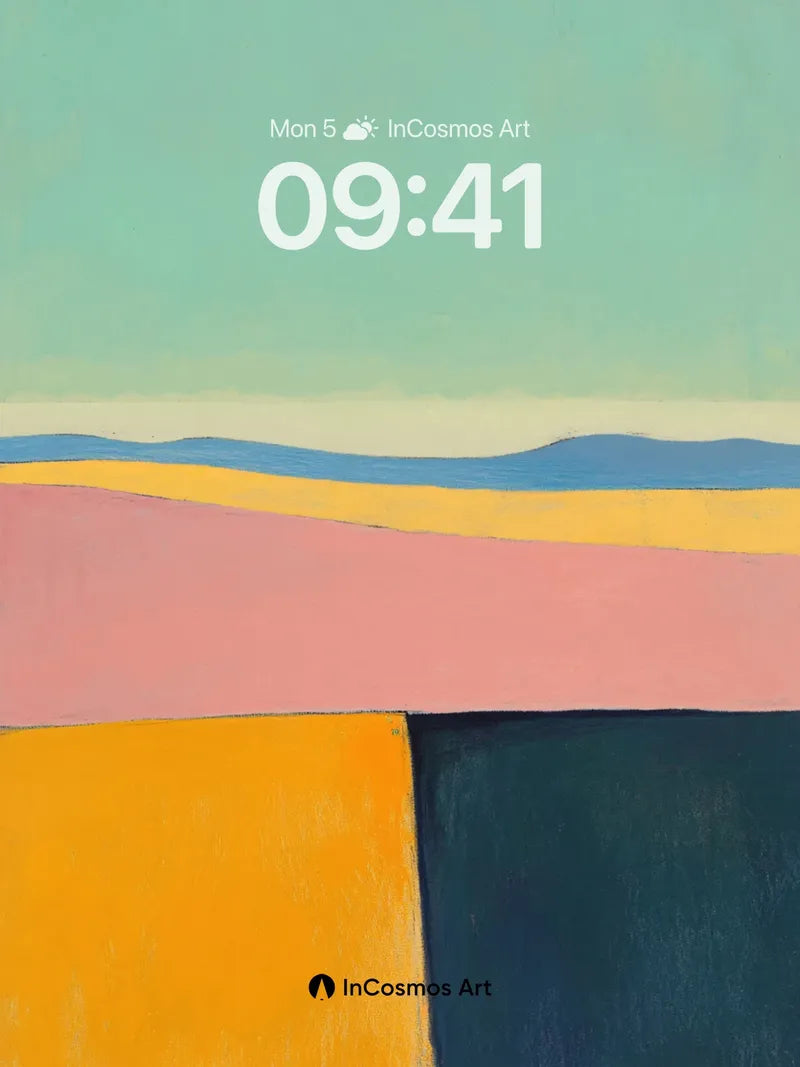 Serene Horizon Wallpaper with Color Field Depth