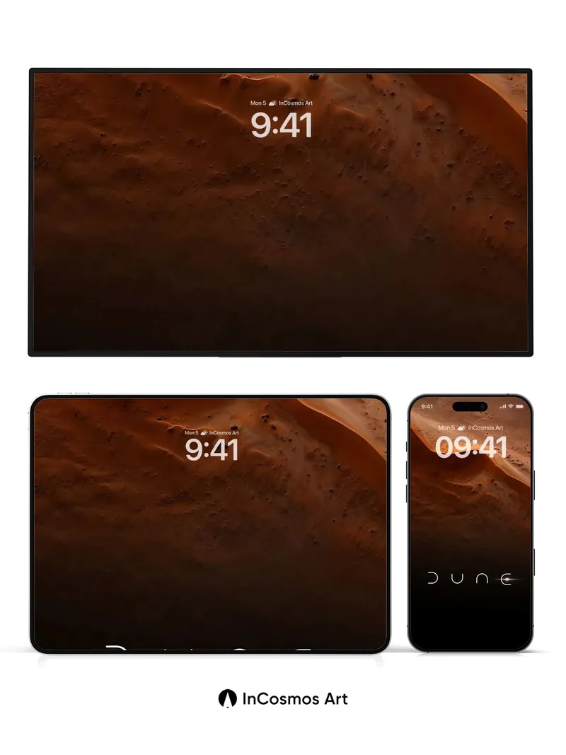 Desert Silence Wallpaper with Cosmic Echo