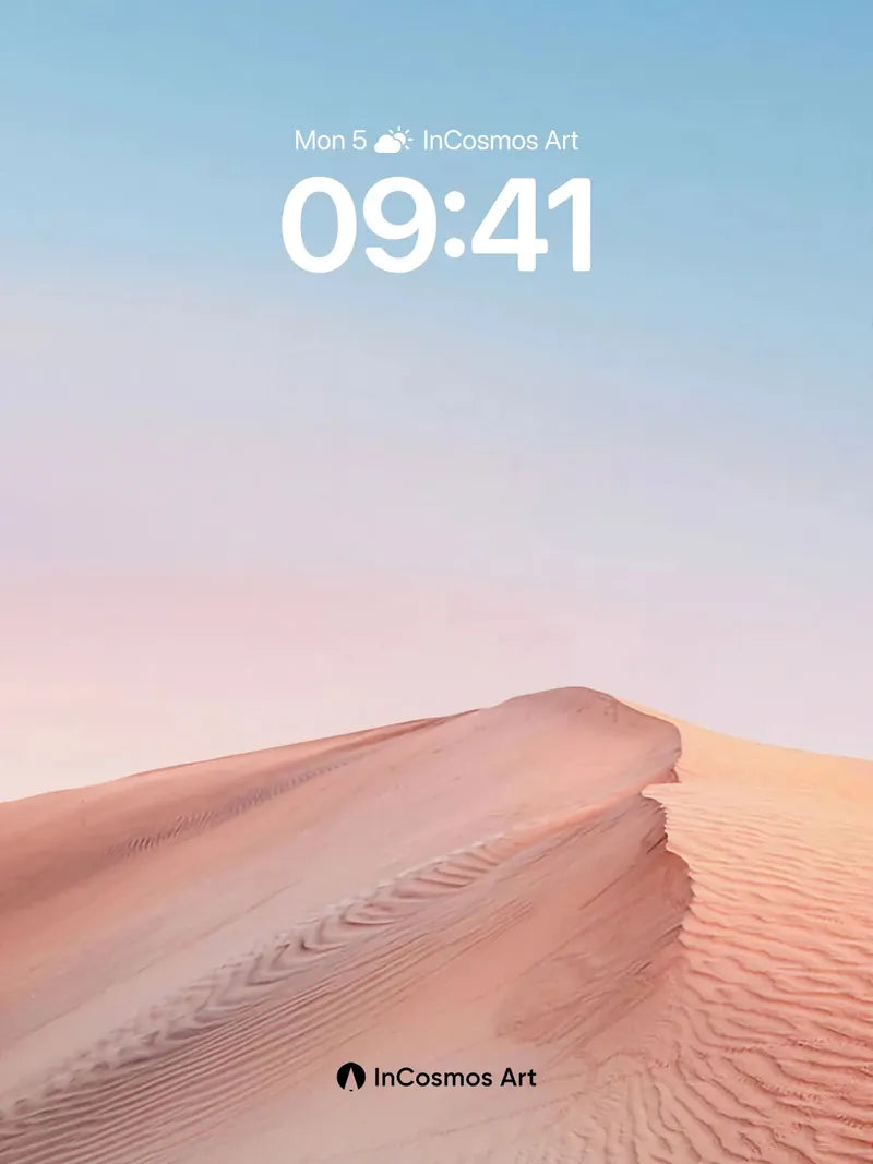 Serenity Dune Wallpaper with Golden Hues