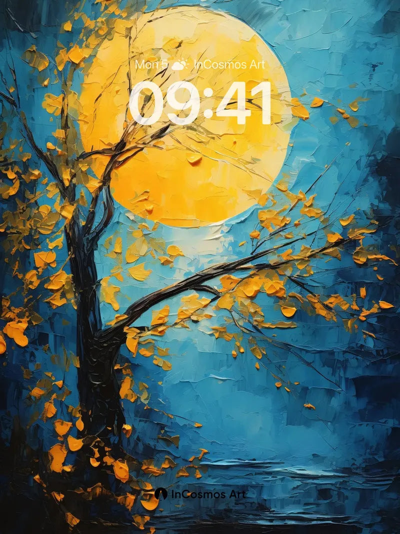 Luminous Solitude Wallpaper with Moonlit Canopy