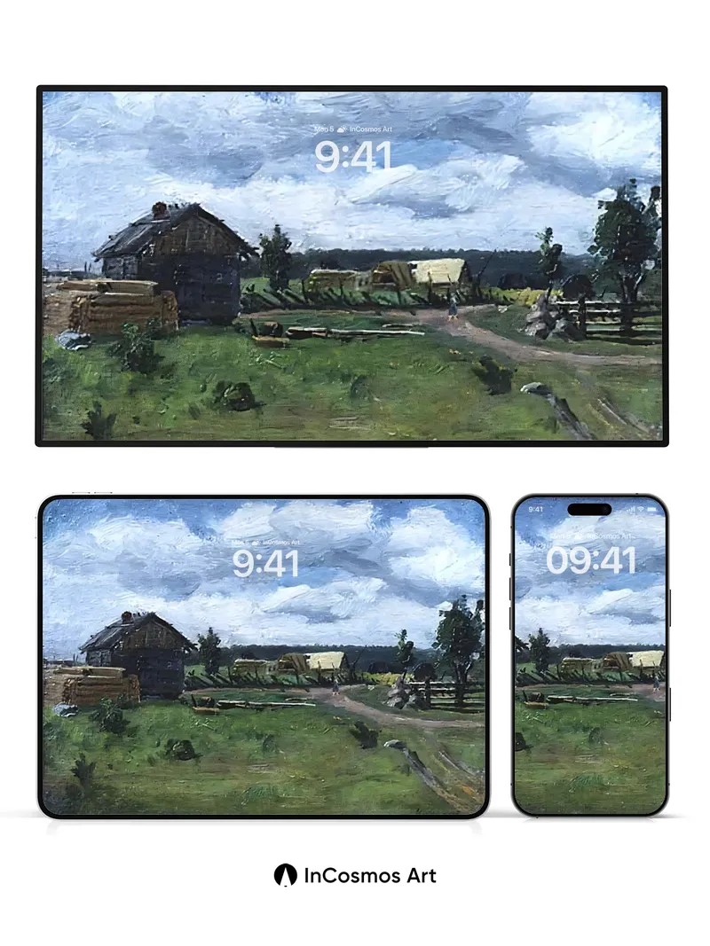 Whispering Fields Wallpaper with Rustic Charm