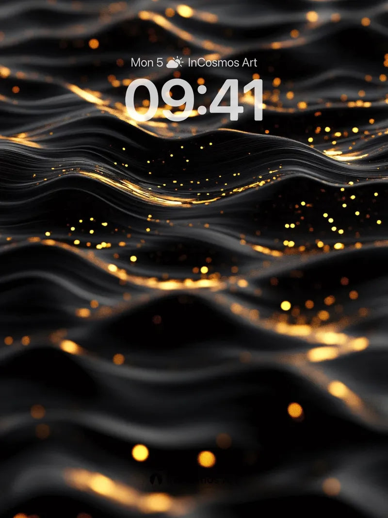 Luminous Abyss Wallpaper with Golden Drift