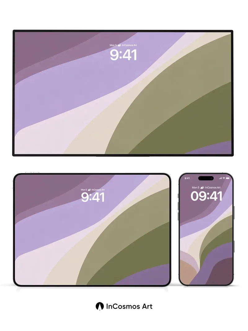 Serenity Wave Wallpaper with Soft Curves