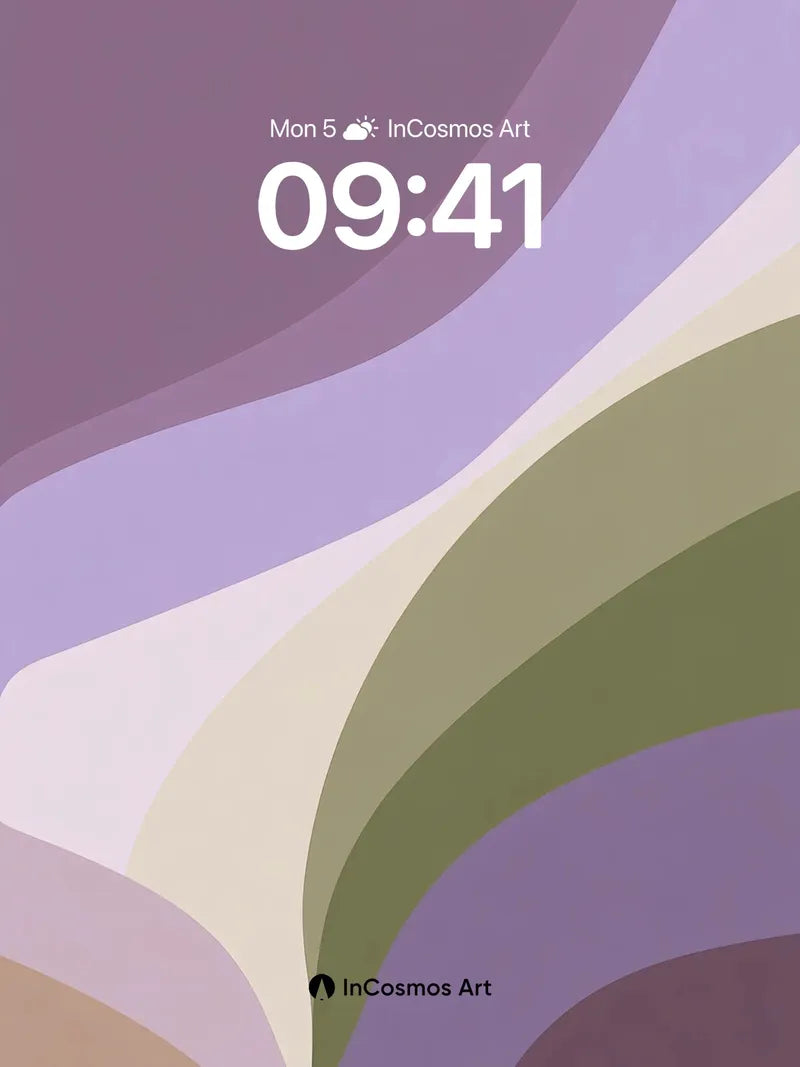 Serenity Wave Wallpaper with Soft Curves