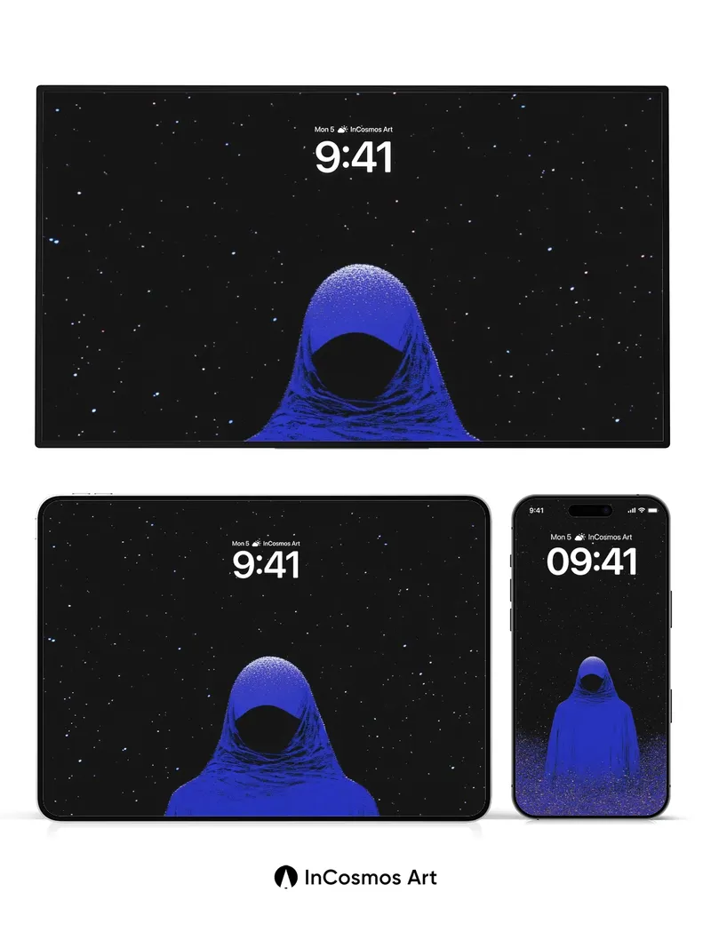 Cosmic Veil Wallpaper with Starlit Silence