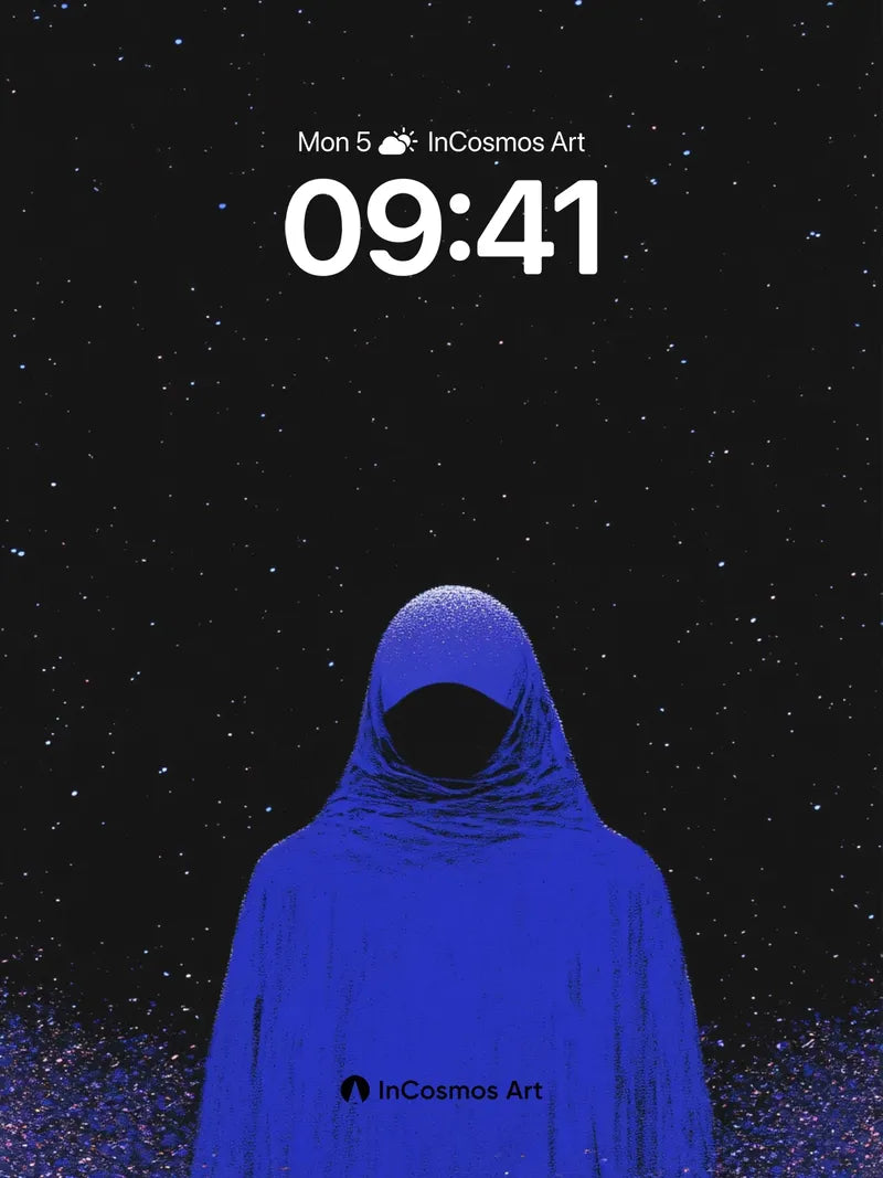 Cosmic Veil Wallpaper with Starlit Silence