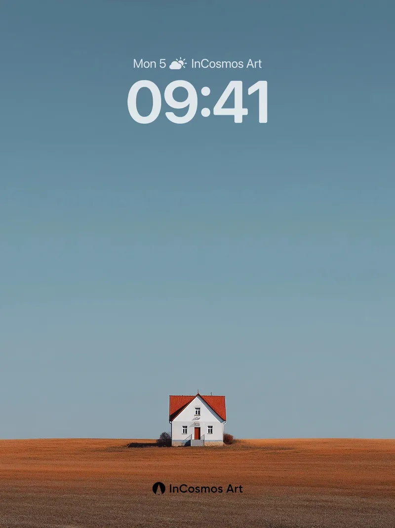 Serenity Horizon Wallpaper with Solitary House