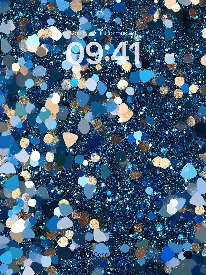 Cosmic Confetti Wallpaper with Gold Flecks