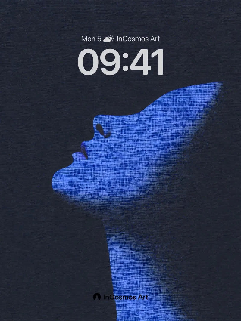 Cobalt Silence Wallpaper with Ethereal Contours