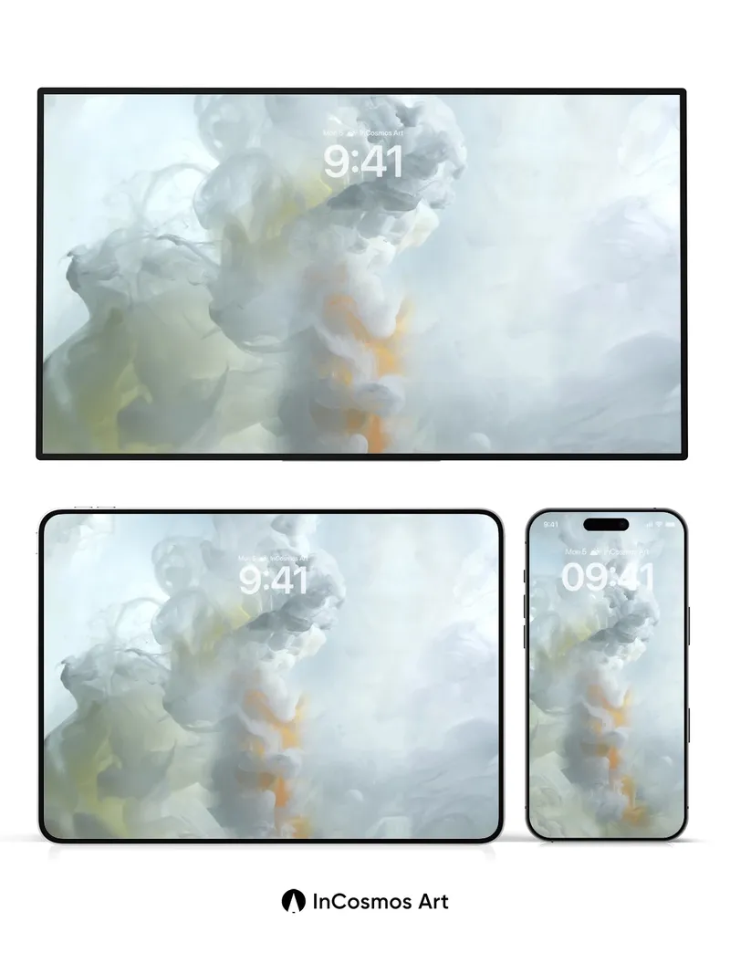 Serenity Smoke Wallpaper with Golden Veins