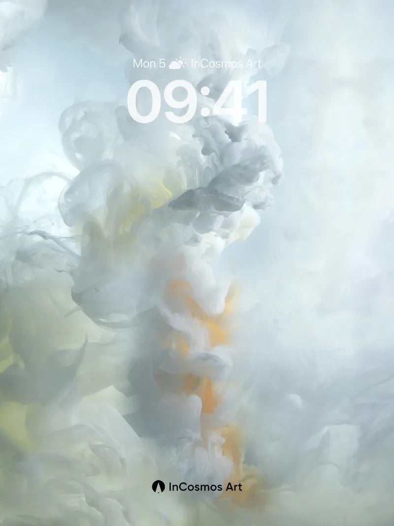 Serenity Smoke Wallpaper with Golden Veins