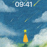 Starry Veil Wallpaper with Floating Light wallpaper for iPhone, iPad & Mac