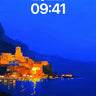 Cobalt Hush Wallpaper with Golden Echoes wallpaper for iPhone, iPad & Mac
