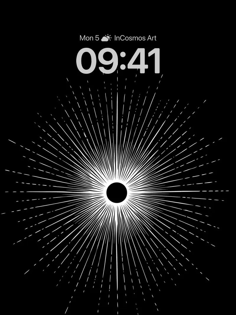 Void Burst Wallpaper with Radiant Lines