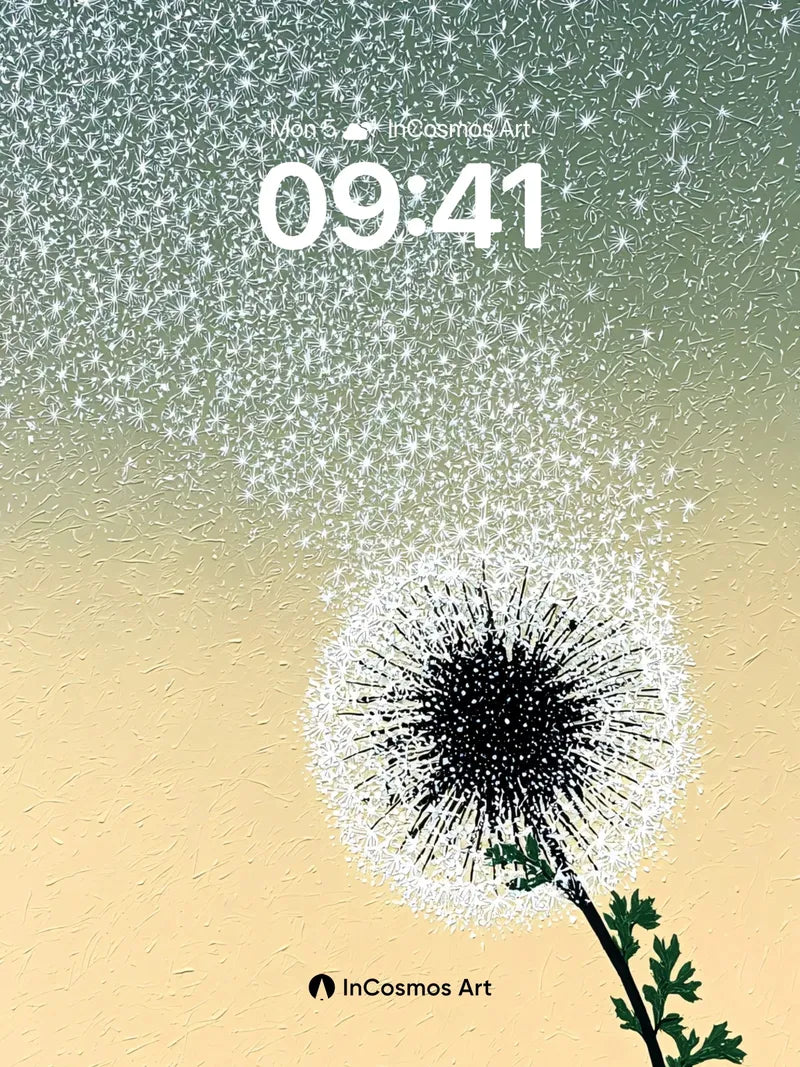 Whispering Seedhead Wallpaper with Starlight Trail