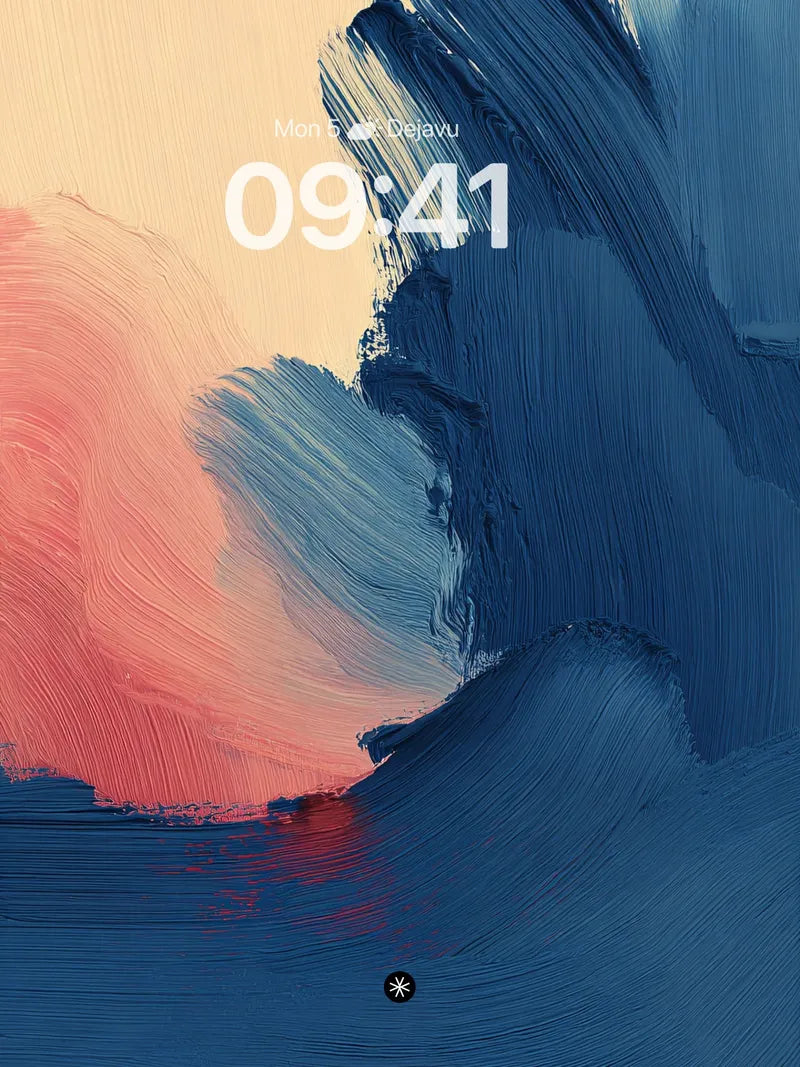 Serene Oceanic Flow Abstract Wallpaper