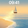 Golden Hush Sailboat Wallpaper with Sunset Reflections wallpaper for iPhone, iPad & Mac