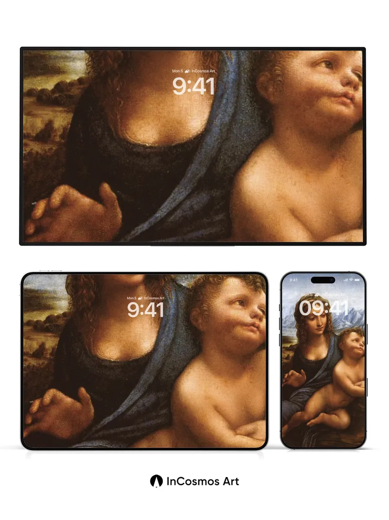 Serene Madonna Wallpaper with Alpine Hush