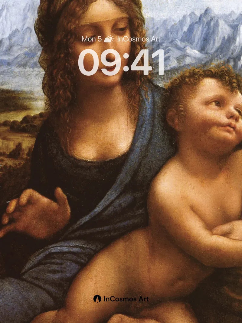 Serene Madonna Wallpaper with Alpine Hush