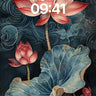 Crimson Lotus Wallpaper with Swirling Depths wallpaper for iPhone, iPad & Mac