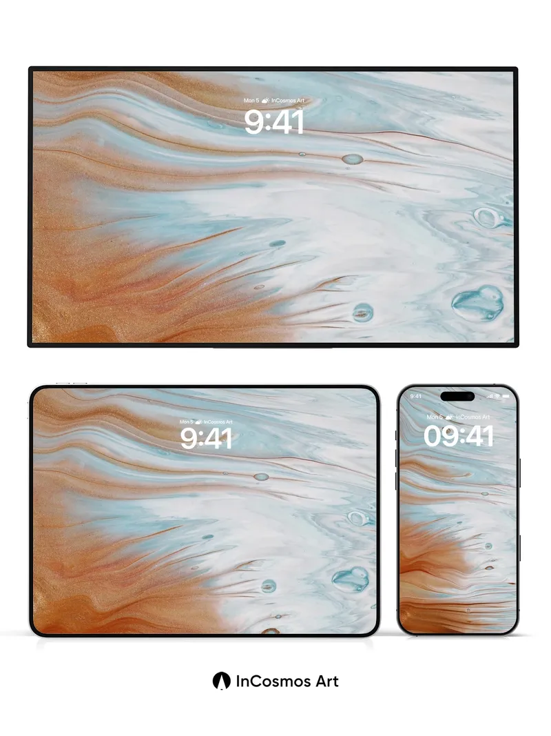 Sediment Mirage Wallpaper with Liquid Light