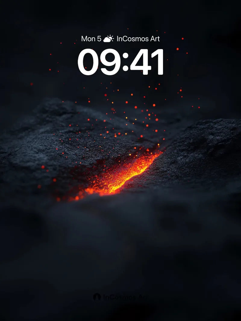 Ember Veil Wallpaper with Floating Sparks