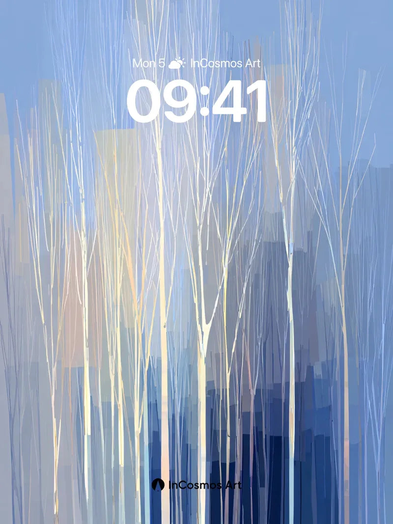 Serenity Frost Wallpaper with Ethereal Branches