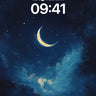 Crescent Whispers Wallpaper with Starlit Veil wallpaper for iPhone, iPad & Mac