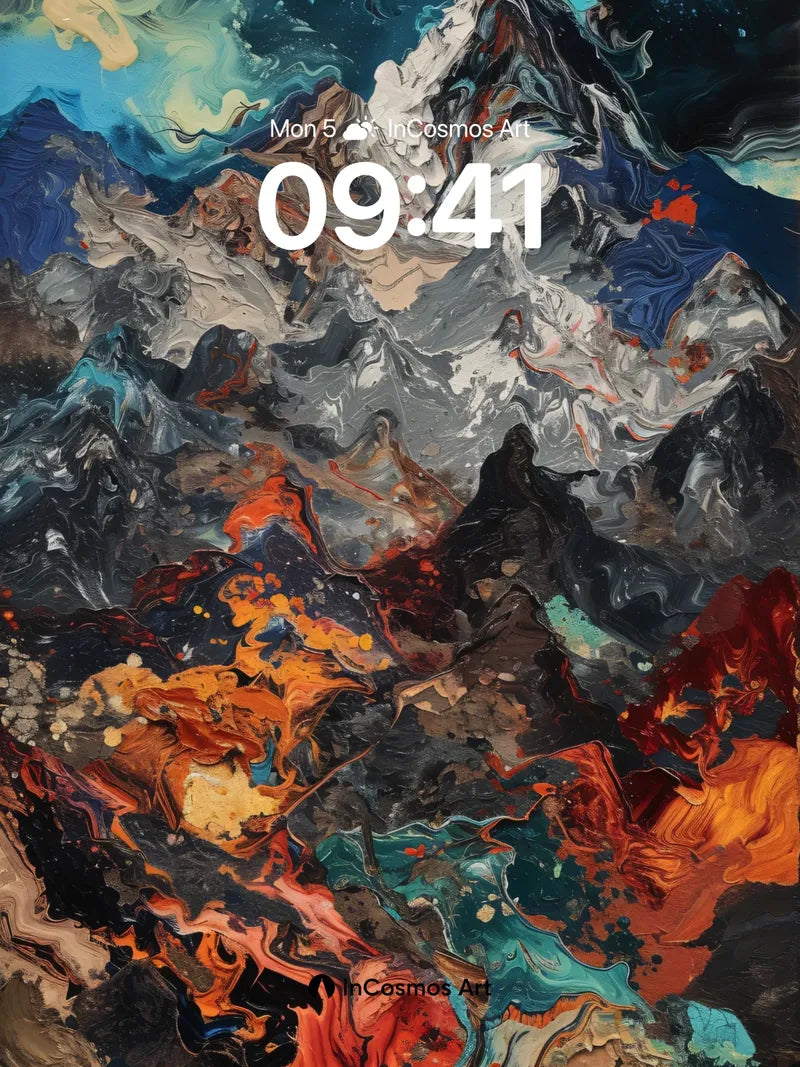 Volcanic Dream Wallpaper with Cosmic Peaks