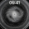 Whirlpool Void Wallpaper with Luminous Grids wallpaper for iPhone, iPad & Mac