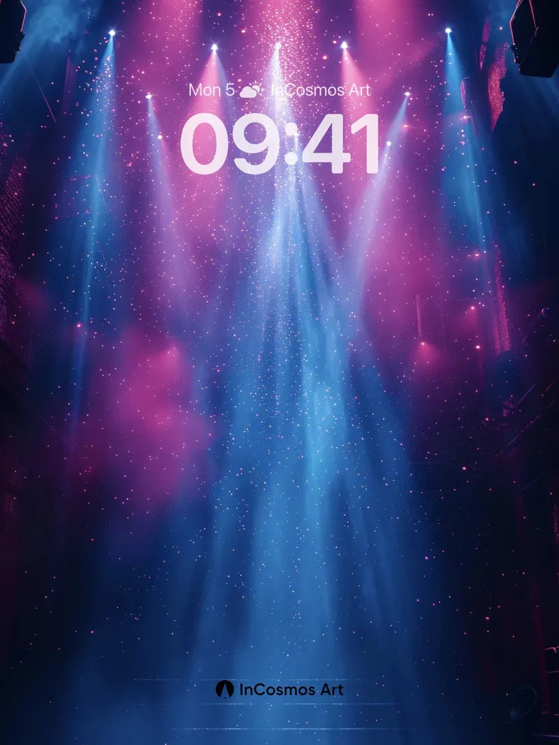 Neon Nebula Wallpaper with Starlight Trails