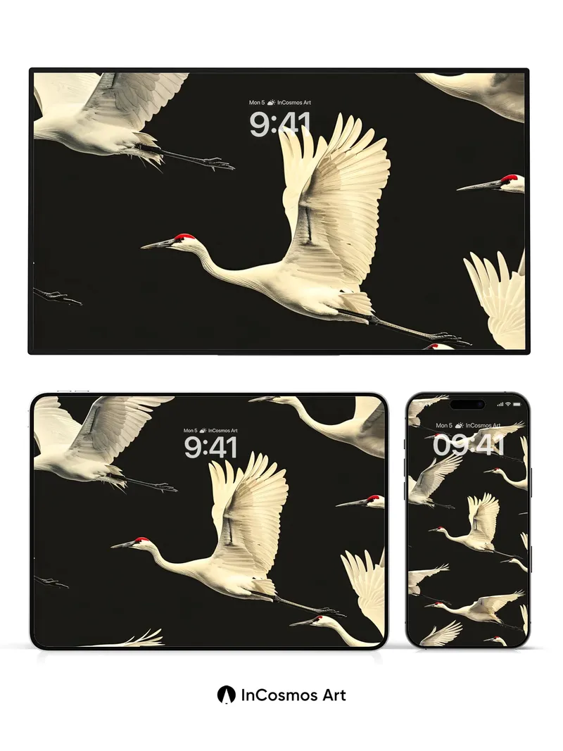 Serenity Flight Wallpaper with Crimson Crests