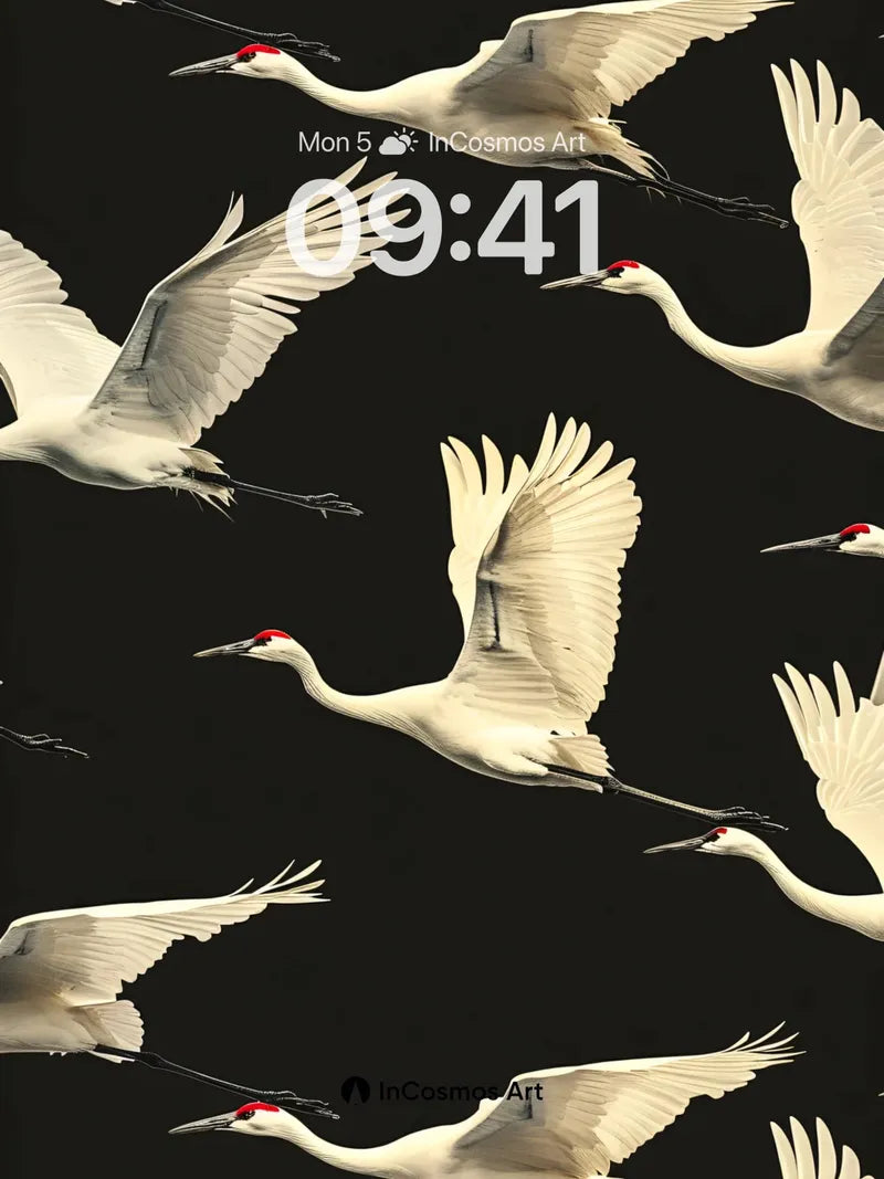 Serenity Flight Wallpaper with Crimson Crests