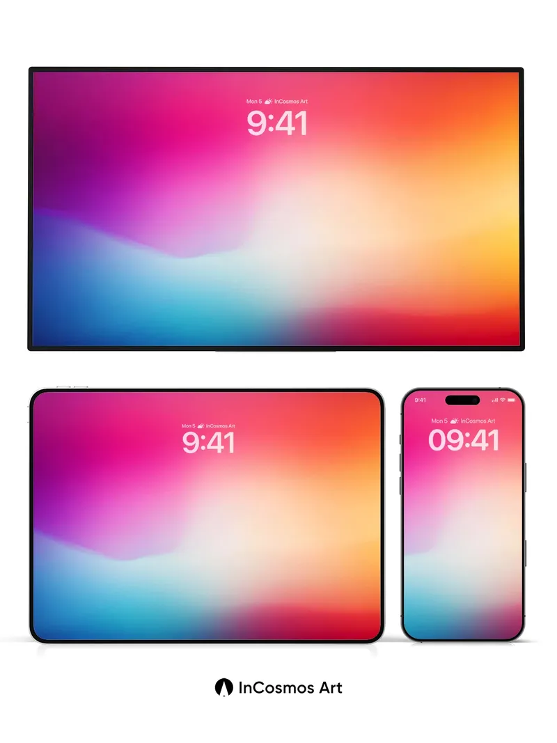 Luminous Gradient Wallpaper with Ethereal Flow