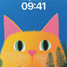 Whimsical Forest Gaze Wallpaper with Feline Eyes wallpaper for iPhone, iPad & Mac
