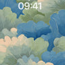 Abstract Blue and Green Leafy Wallpaper wallpaper for iPhone, iPad & Mac