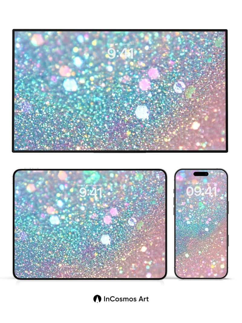 Sparkle Mirage Wallpaper with Iridescent Dust