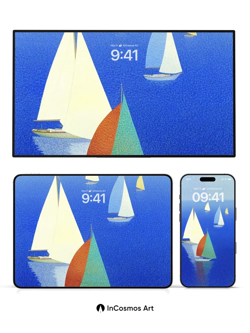 Serenity Sail Wallpaper with Color-Shift Sails