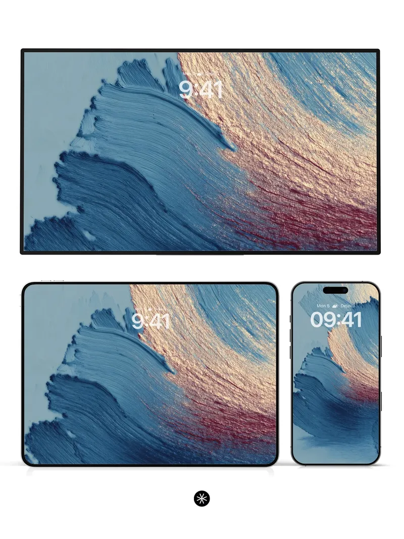 Fluid Brushstrokes Abstract Wallpaper